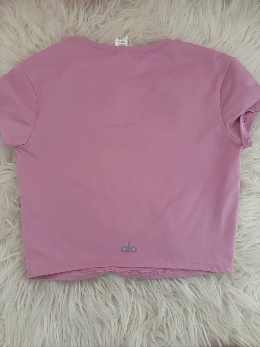 Alosoft Crop Finesse Short Sleeve - Candy Heart Pink
